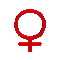 Dessin animé du symbole du sexe féminin. Commentaire Tobacostop : La cigarette, est fée minime...