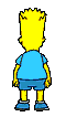 Dessin animé d'un enfant Simpson qui baisse sa culotte et montre son derrière effrontément : Les gosses le disent : Les parents qui fument nous condamnent, nous les rejetons...