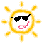 Dessin animé d'un soleil rayonnant. Commentaire Tobacostop : La Nicotiana, c'est la pousse que les hommes ont semé au soleil du Sud, et qui à son tour les a planté...